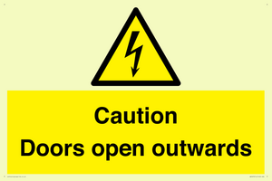 Caution Doors open outwards